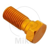 Hohlschraube einfach M10 x 1,25 Aluminium orange