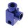 Distributore a 2 vie avvitato ad angolo tipo 812 M10 x 1,00 blu