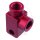 Distributeur 2 voies vissé coudé type 812 M10 x 1,00 rouge