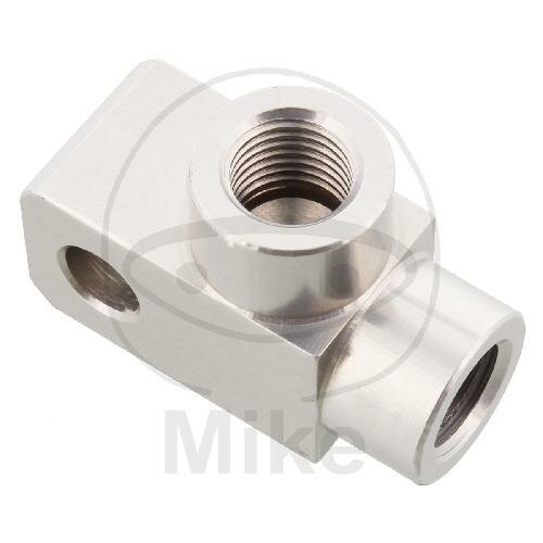 Distributeur 2 voies vissé coudé type 832 3/8 UNF argent