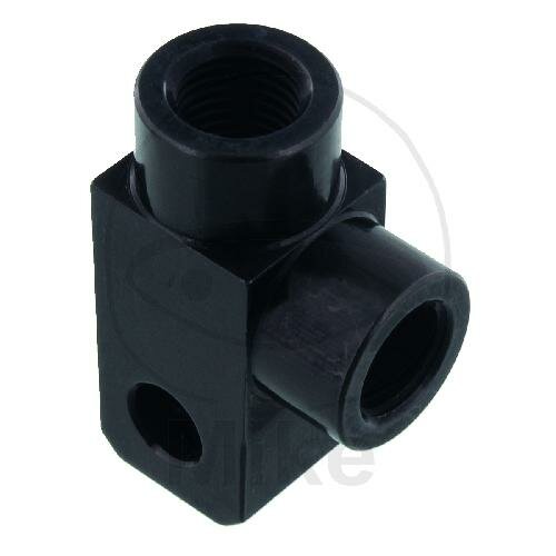 Distributore a 2 vie avvitato ad angolo tipo 832 3/8 UNFF nero