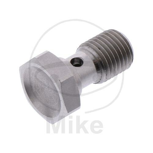 Banjo bolt single 3/8-24 stainless steel silver