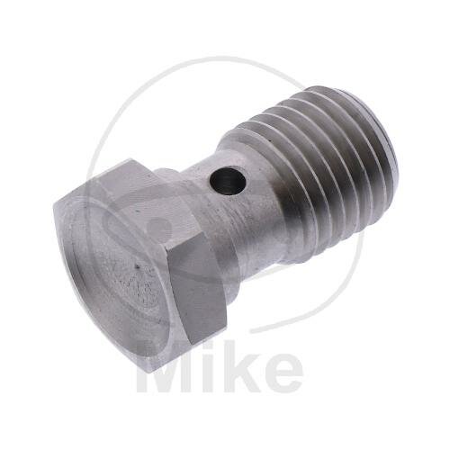 Banjo bolt single 7/16-20 stainless steel silver
