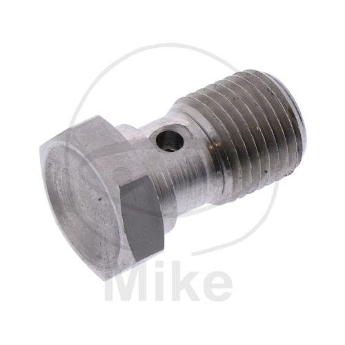 Banjo bolt single 7/16-24 stainless steel silver