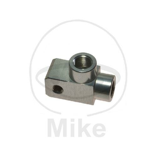 2-way distributor screwed angled type 812-1 M10 x 1.00 silver