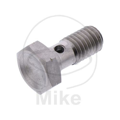 Banjo bolt single M8 x 1.25 stainless steel silver