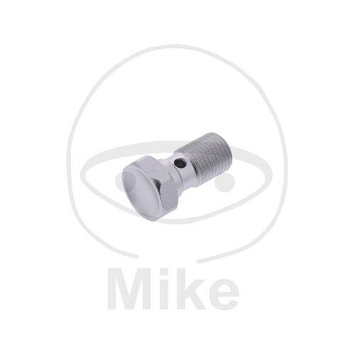 Banjo bolt single M10 x 1.00 aluminium silver