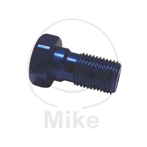 Banjo bolt single M10 x 1.00 aluminium blue