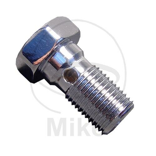 Banjo bolt single M10 x 1.00 aluminium chrome