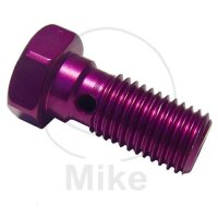 Hohlschraube einfach M10 x 1,25 Aluminium violett