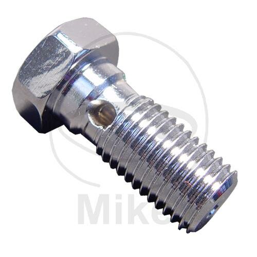 Banjo bolt single M10 x 1.25 aluminium chrome