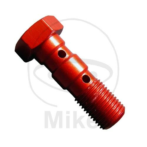 Bullone Banjo doppio M 10 x 1,00 alluminio rosso