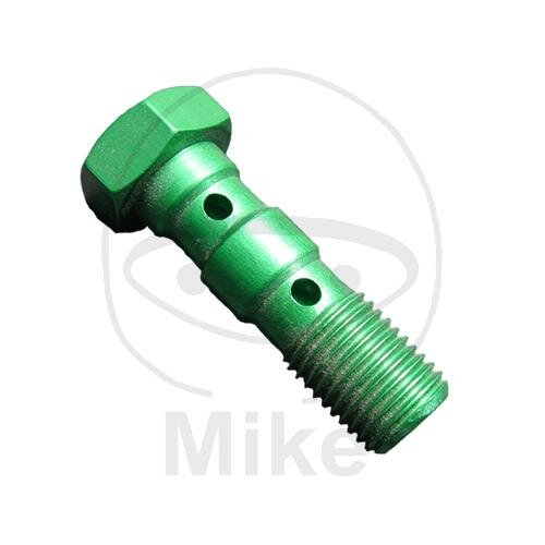 Bullone Banjo doppio M 10 x 1,00 verde alluminio
