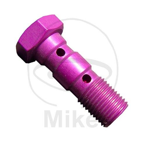 Boulon double M 10 x 1,00 aluminium violet