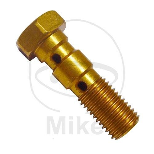 Bullone Banjo doppio M10 x 1,25 alluminio oro