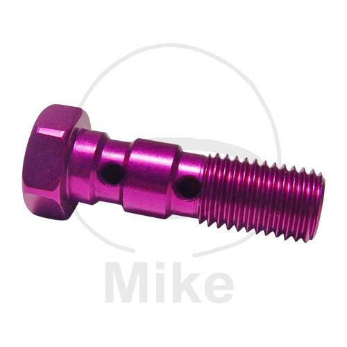 Boulon double M10 x 1,25 aluminium violet