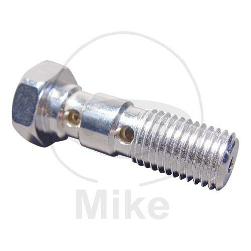 Bullone Banjo doppio M10 x 1,25 alluminio cromato
