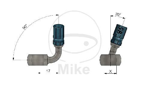 Ring fitting Vario type 029 10 mm 90°/20° SR stainless steel