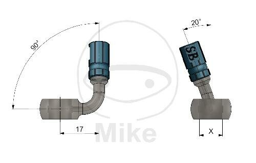 Herraje de anillo Vario Tipo 039 10 mm 90°/20° SL Acero inoxidable