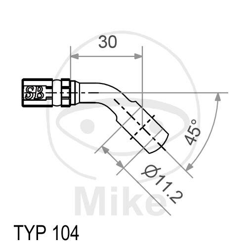 Ring fitting Vario HD type 104 11.2 mm 45° silver
