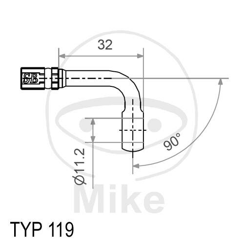 Ring fitting Vario HD type 119 11.2 mm 90° silver