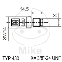 Connecting piece with male thread movable Vario type 430...