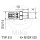 Connecting piece with external thread fixed Vario type 511 M10 x 1.00 black