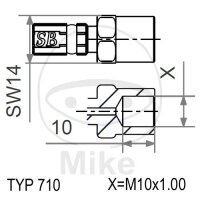 Connection piece with internal thread fixed Vario type...