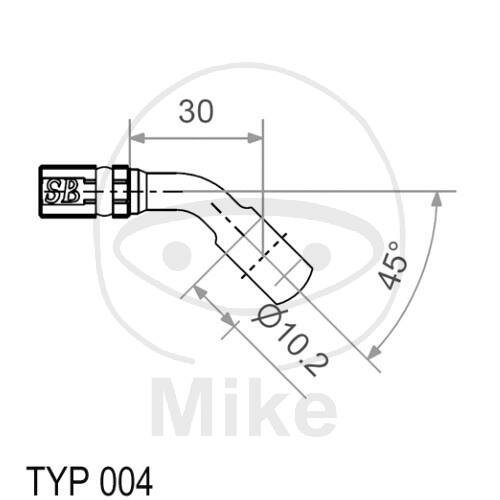 Ring fitting Vario type 004 10 mm 45° black