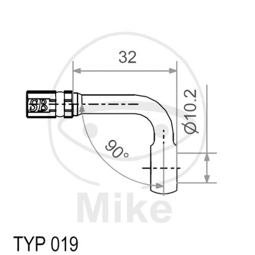 Ring fitting Vario type 019 10 mm 90° red