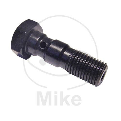 Banjo bolt double 3/8-24 aluminium black