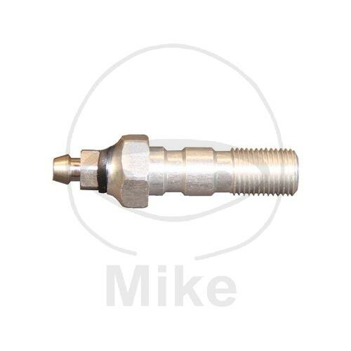 Hohlschraube doppelt M 10 x 1,00 Aluminium silber mit Entlüfternippel