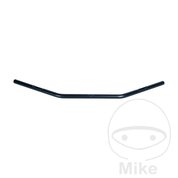 Manillar TRW acero negro 25,4 mm con muesca para cable Dragbar Long