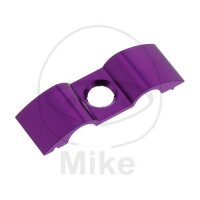 Halter Bremsschlauch einzeln 7 mm 2-fach Alu violett