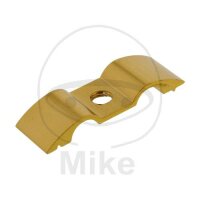 Brake hose holder single 7 mm 2-fold aluminium gold