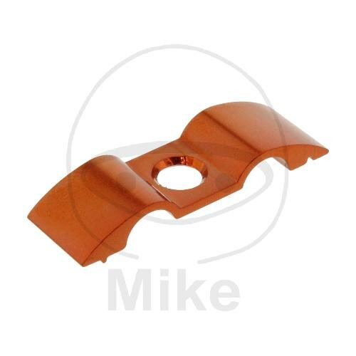Brake hose holder single 7 mm 2-fold aluminium orange
