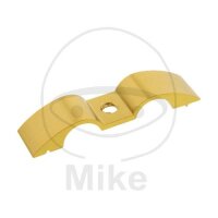 Brake hose holder single 9 mm 2-fold aluminium gold