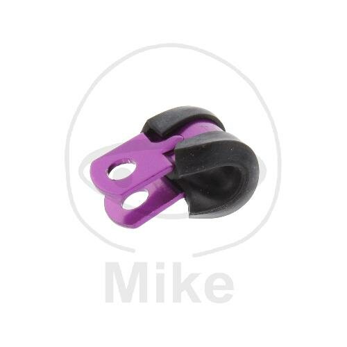 Brake hose holder 5 mm aluminium violet