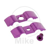 Brake hose holder 7 mm 2-fold aluminium violet