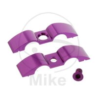Support de tuyau de frein 9 mm 2 fois violet en aluminium