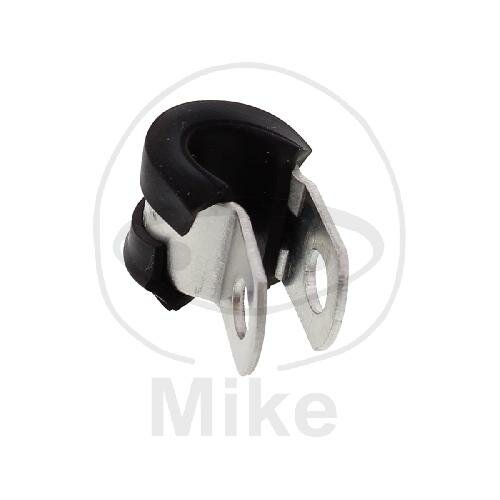 Brake hose holder 5 mm aluminium silver for Aprilia Benelli BMW Cagiva Ducati Honda Kawasaki KTM MV Augusta