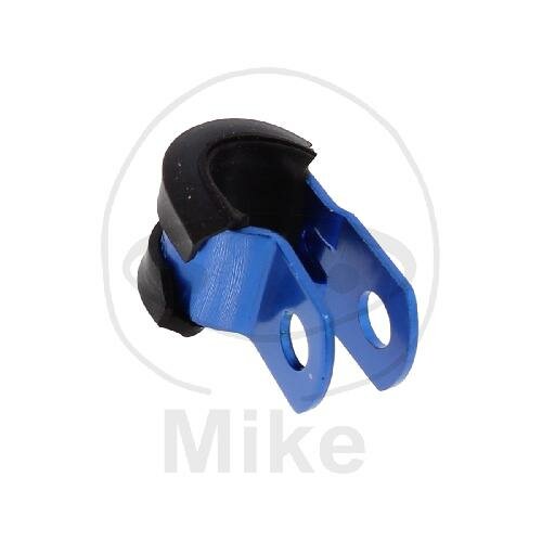 Brake hose holder 5 mm aluminium blue for Aprilia Benelli BMW Cagiva Ducati Honda Kawasaki KTM MV Augusta