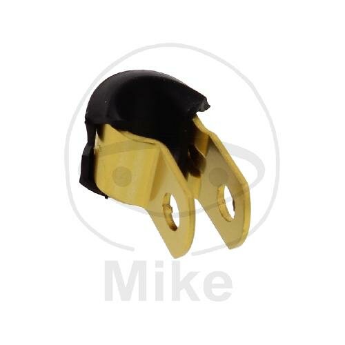 Support de tuyau de frein 5 mm aluminium or pour Aprilia Benelli BMW Cagiva Ducati Honda Kawasaki KTM MV Augusta