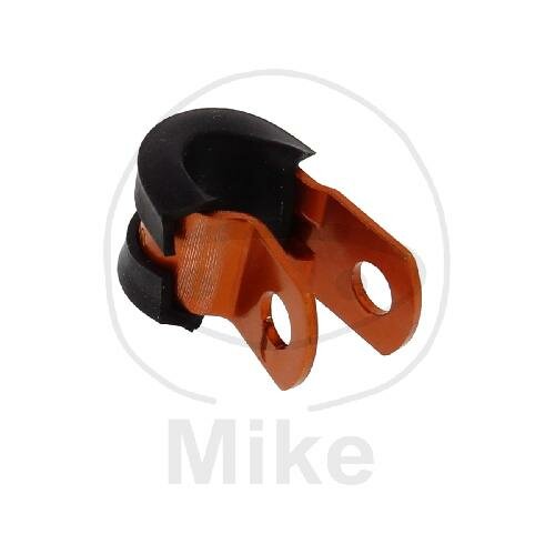 Brake hose holder 5 mm aluminium orange for Aprilia Dorsoduro 750 SMV 2008-2017