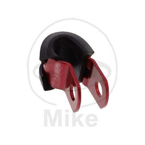 Brake hose holder 5 mm aluminium red for Aprilia Benelli BMW Cagiva Ducati Honda Kawasaki KTM MV Augusta