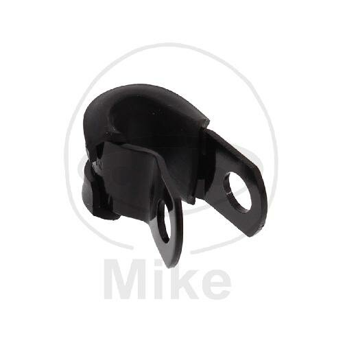 Brake hose holder 6 mm aluminium black for Aprilia Benelli BMW Cagiva Ducati Honda Kawasaki KTM MV Augusta