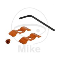 Support de tuyau de frein 7 mm 2-fois en aluminium orange