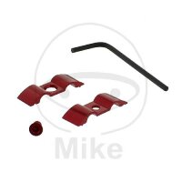 Support de durite de frein 7 mm 2-fois aluminium rouge