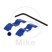 Support de tuyau de frein 9 mm double bleu aluminium