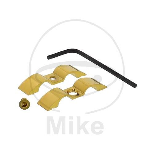 Brake hose holder 9 mm 2-fold aluminium gold